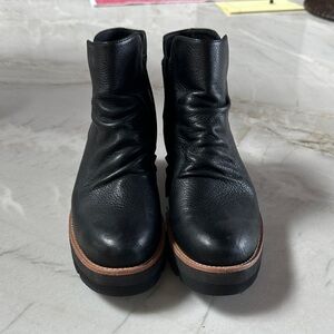 Sofft Black Leather Ankle Boots